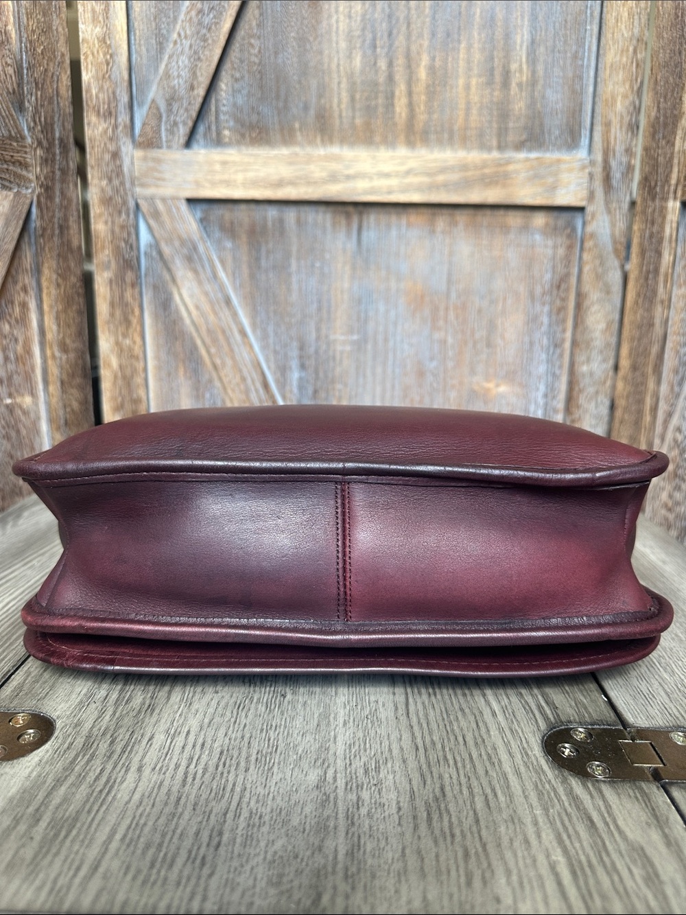 Coach RARE Vintage Oxblood Burgundy Leather Clutch Crossbody HARD TO FIND!! - Picture 6 of 16